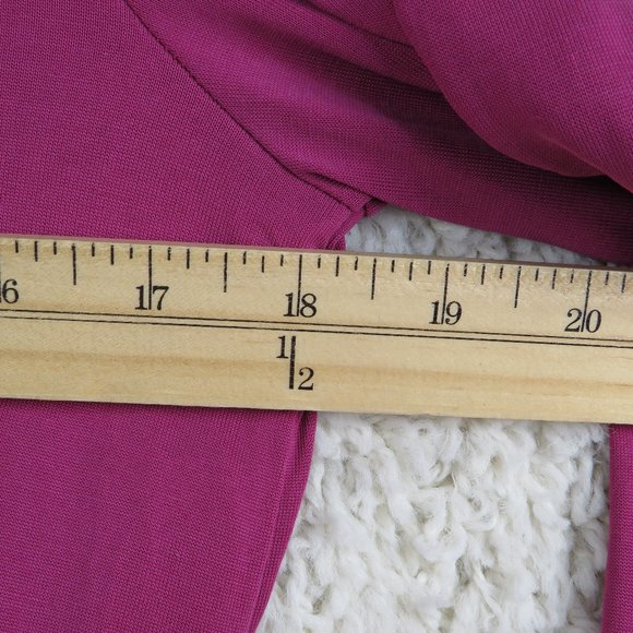 LOFT* Women's Long Sleeve Crew Neck Straight Hem Low Crossbody Back Blouse~ XS - Picture 6 of 10